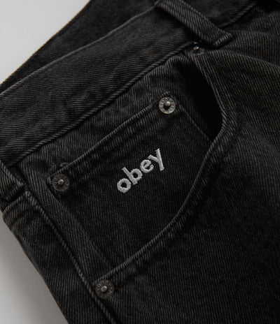 Obey Bigwig Baggy Jeans - Faded Black