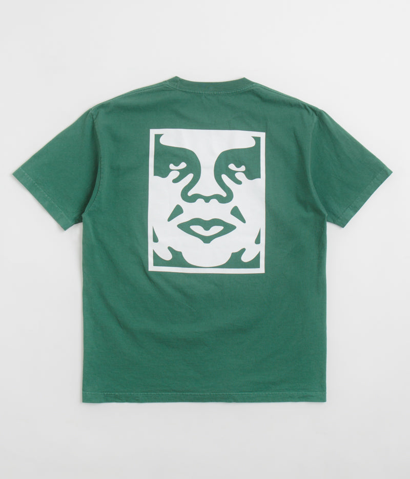 Obey Bold Icon Face T-Shirt in Pigment Rain Forest