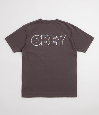 Obey Bold Outline T-Shirt in Pigment Dusty Black