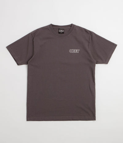 Obey Bold Outline T-Shirt in Pigment Dusty Black