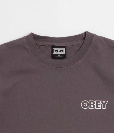 Obey Bold Outline T-Shirt in Pigment Dusty Black