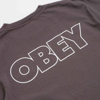 Obey Bold Outline T-Shirt in Pigment Dusty Black thumbnail