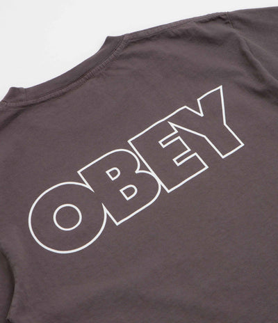 Obey Bold Outline T-Shirt in Pigment Dusty Black