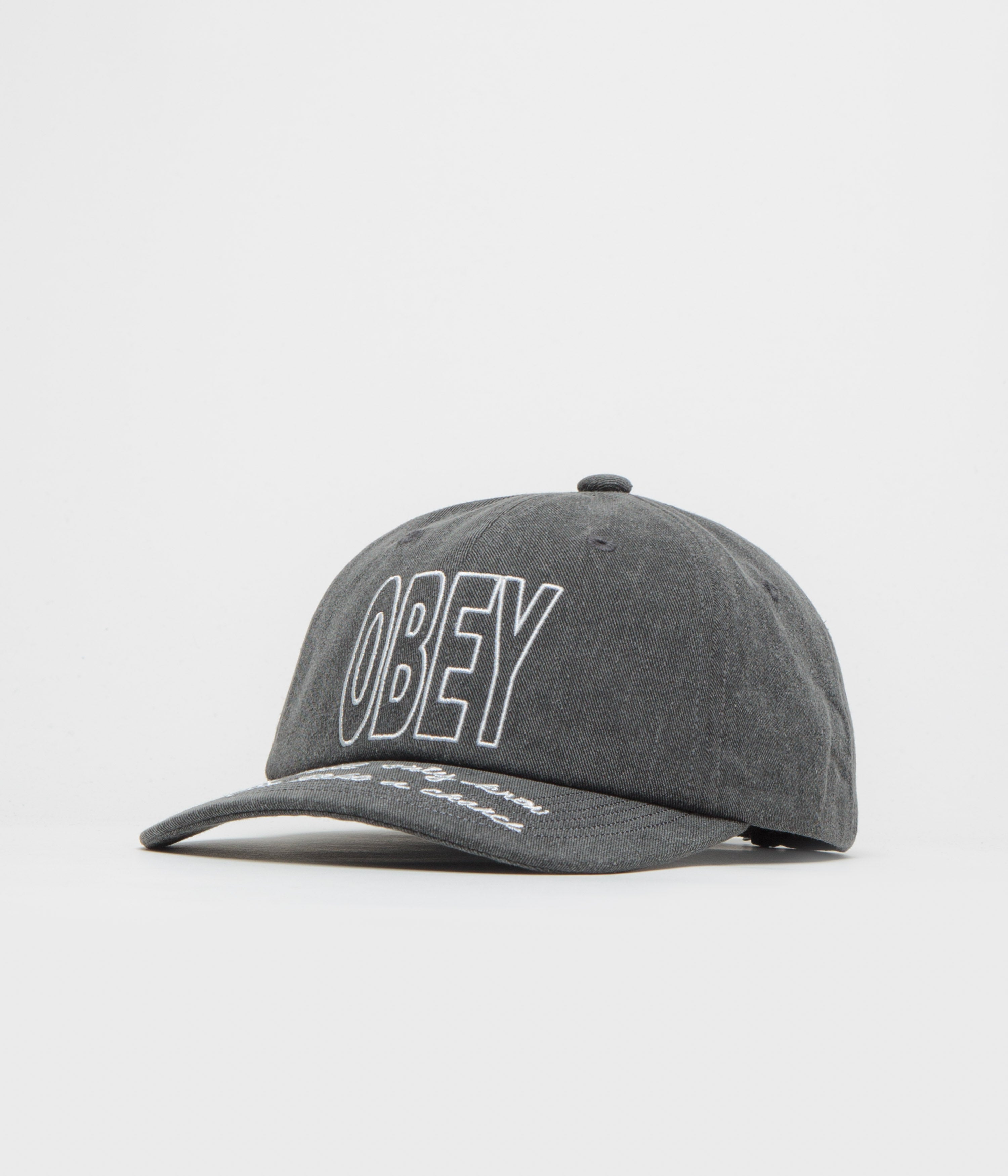 Obey Chance Cap in Pigment Black