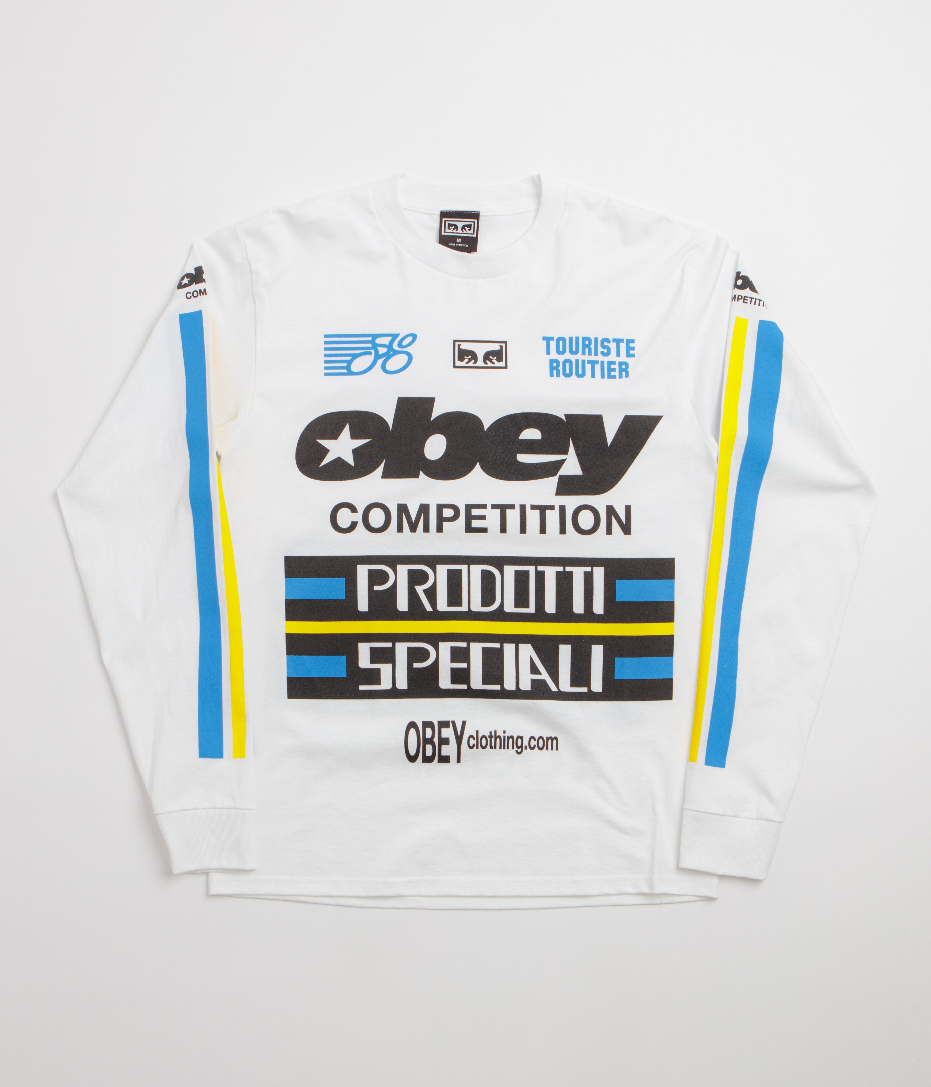 Obey Competition Long Sleeve T-Shirt in White
