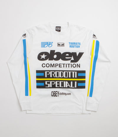 Obey Competition Long Sleeve T-Shirt in White