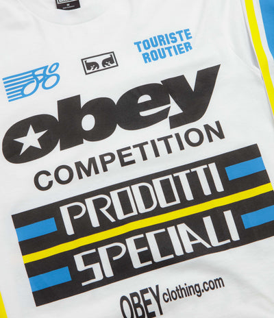 Obey Competition Long Sleeve T-Shirt in White
