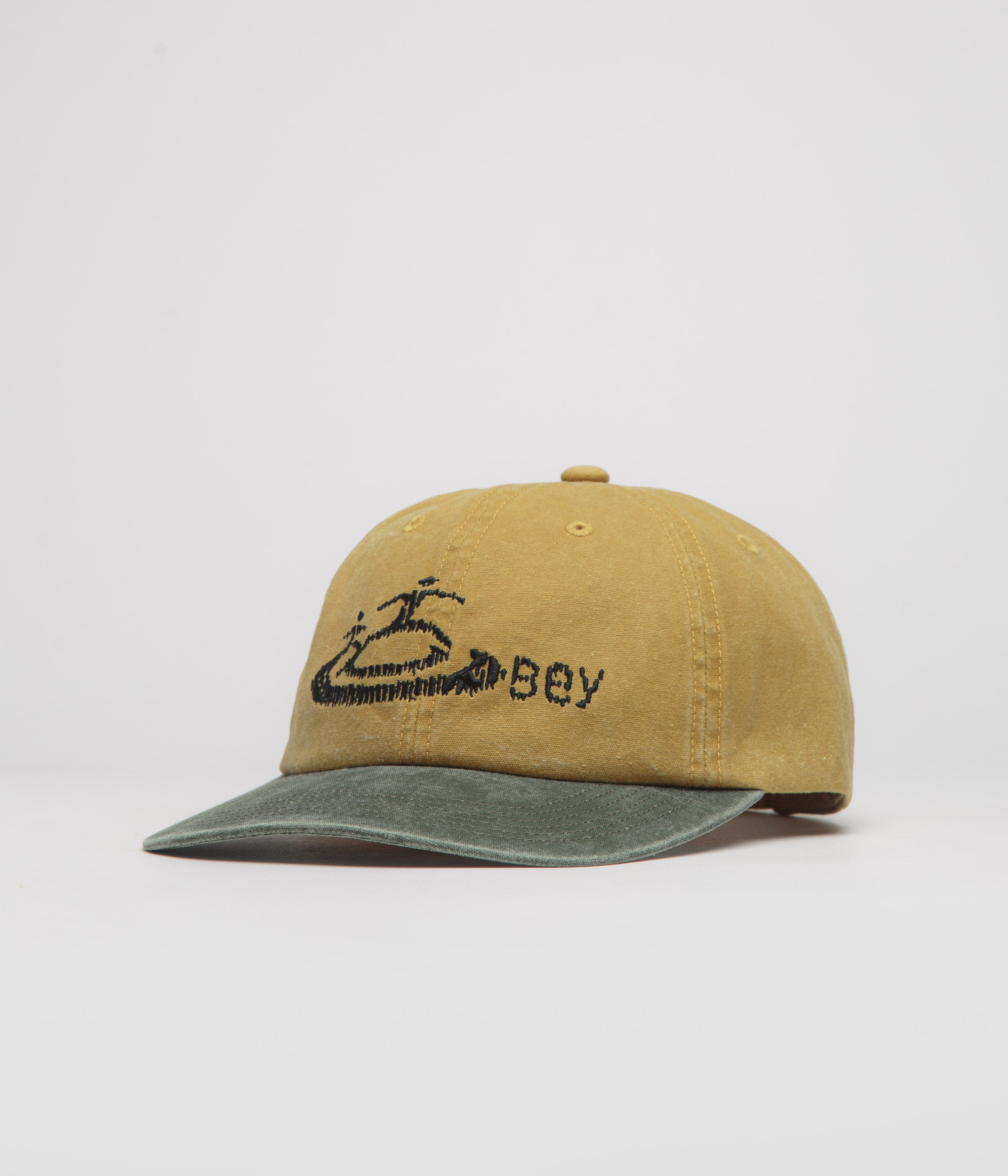 Obey Corp Cap in Pigment Mustard Multi