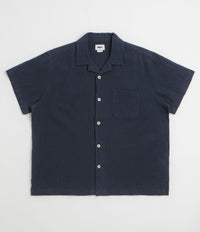 Obey Curtis Short Sleeve Shirt in Navy