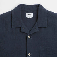 Obey Curtis Short Sleeve Shirt - Navy thumbnail