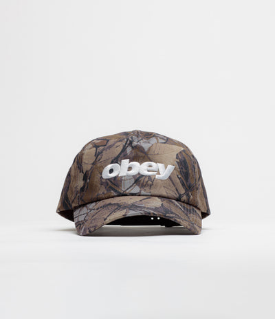 Obey Delta 5 Panel Cap in Fence Camo Multi