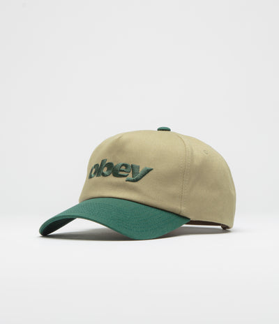Obey Delta 5 Panel Cap - Khaki Multi