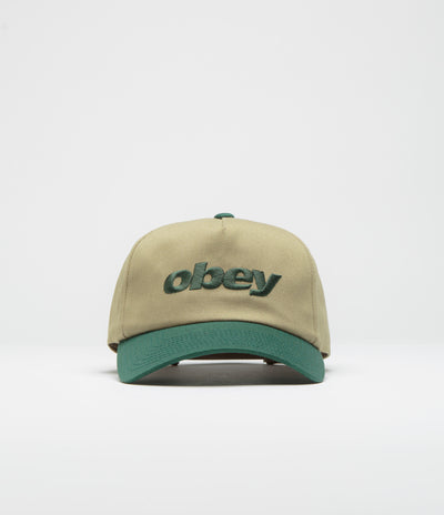 Obey Delta 5 Panel Cap - Khaki Multi
