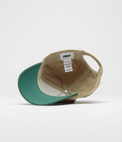 Obey Delta 5 Panel Cap - Khaki Multi