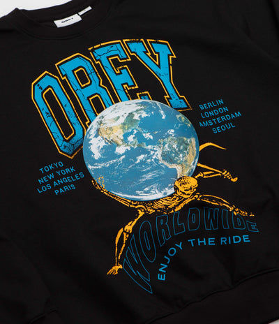Obey Enjoy The Ride Crewneck Sweatshirt - Black
