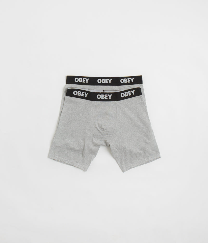 Obey Established Work Boxers (2 Pack) in Ash Grey