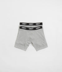 Obey Established Work Boxers (2 Pack) in Ash Grey