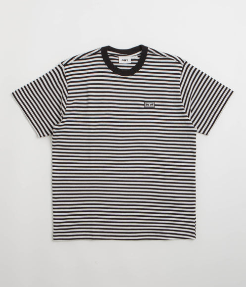 Obey Established Works Eyes Stripe T-Shirt - Black