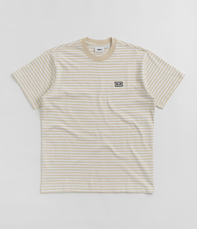 Obey Established Works Eyes Stripe T-Shirt in Clay Multi