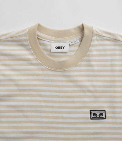 Obey Established Works Eyes Stripe T-Shirt in Clay Multi