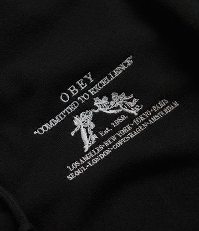 Obey Excellence Hoodie in Black