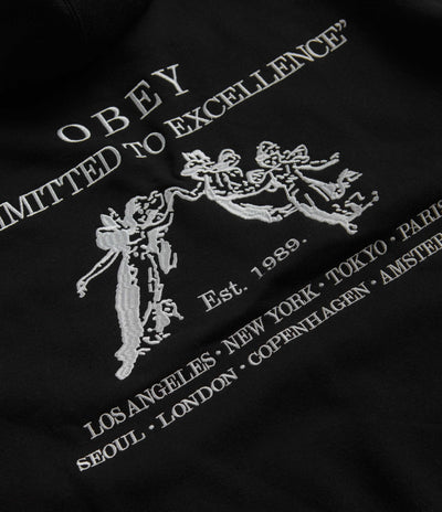 Obey Excellence Hoodie in Black