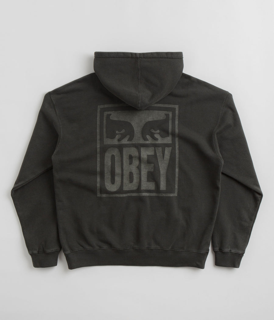 Obey Eyes Icon Extra Heavy Hoodie - Pigment Pirate Black