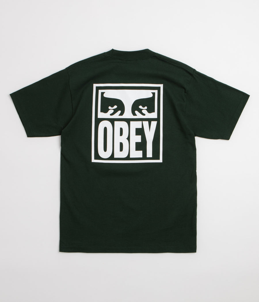 Obey Eyes Icon T-Shirt in Forest Green