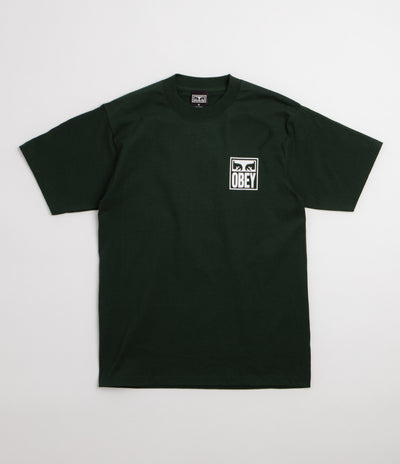 Obey Eyes Icon T-Shirt in Forest Green