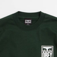 Obey Eyes Icon T-Shirt in Forest Green thumbnail