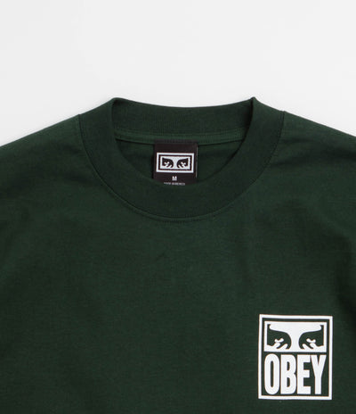 Obey Eyes Icon T-Shirt in Forest Green