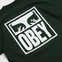Obey Eyes Icon T-Shirt in Forest Green thumbnail