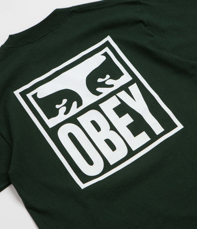 Obey Eyes Icon T-Shirt in Forest Green