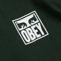 Obey Eyes Icon T-Shirt in Forest Green thumbnail