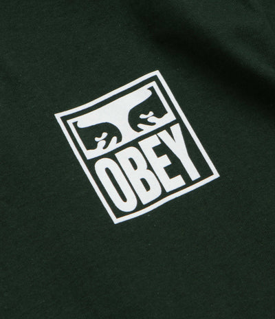 Obey Eyes Icon T-Shirt in Forest Green