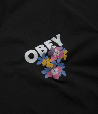 Obey Floral Garden T-Shirt in Black