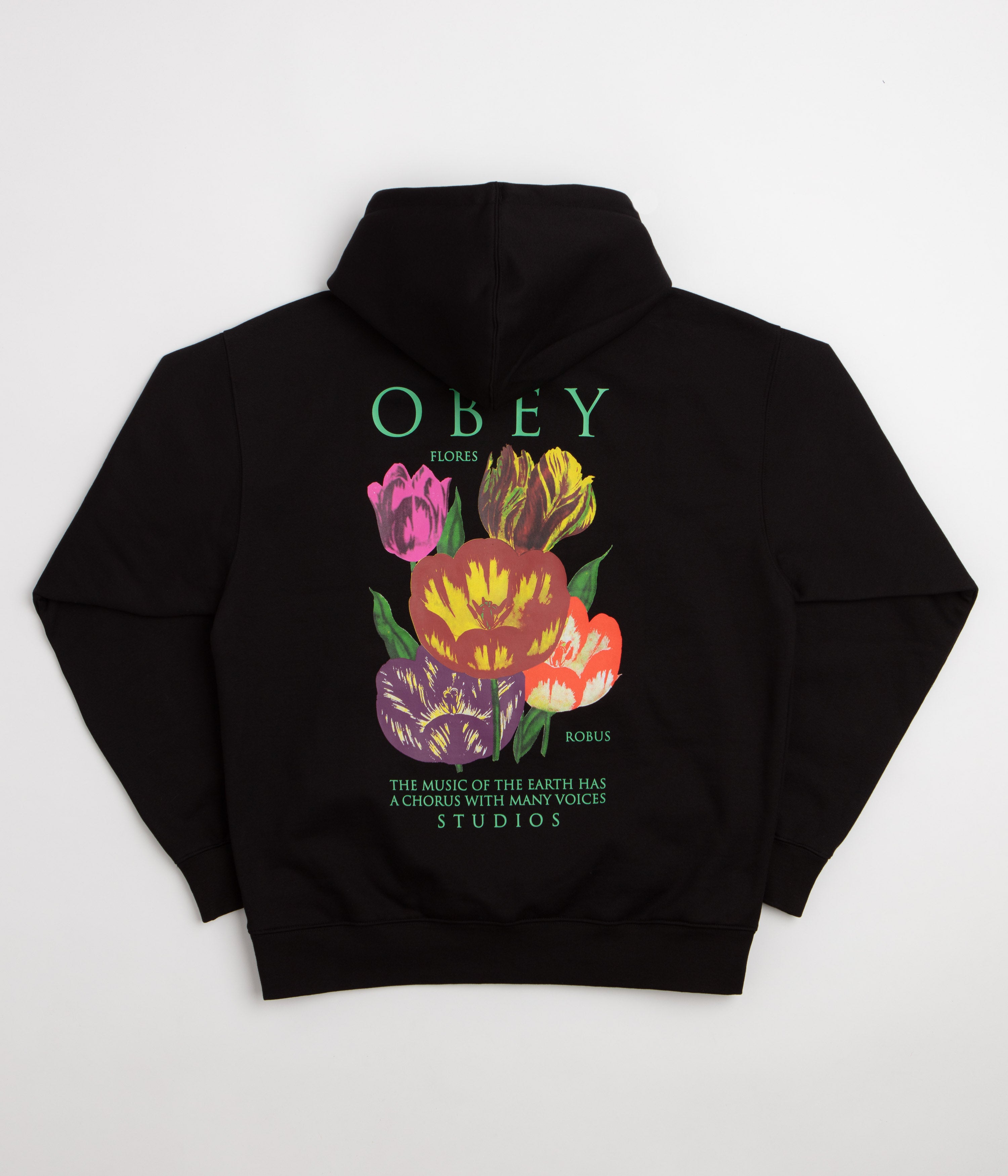 Obey Flores Robus Hoodie in Black