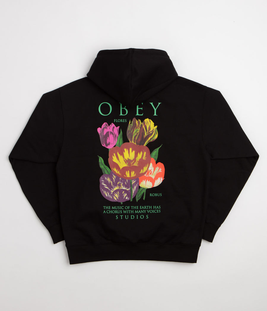 Obey Flores Robus Hoodie in Black