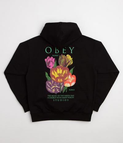 Obey Flores Robus Hoodie in Black