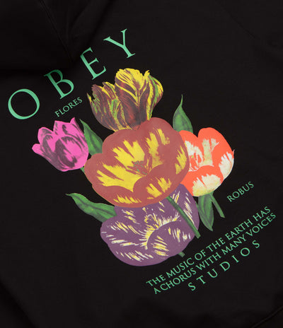 Obey Flores Robus Hoodie - Black