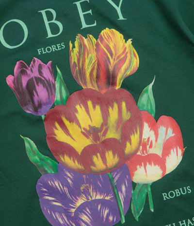 Obey Flores Robus T-Shirt in Rainforest