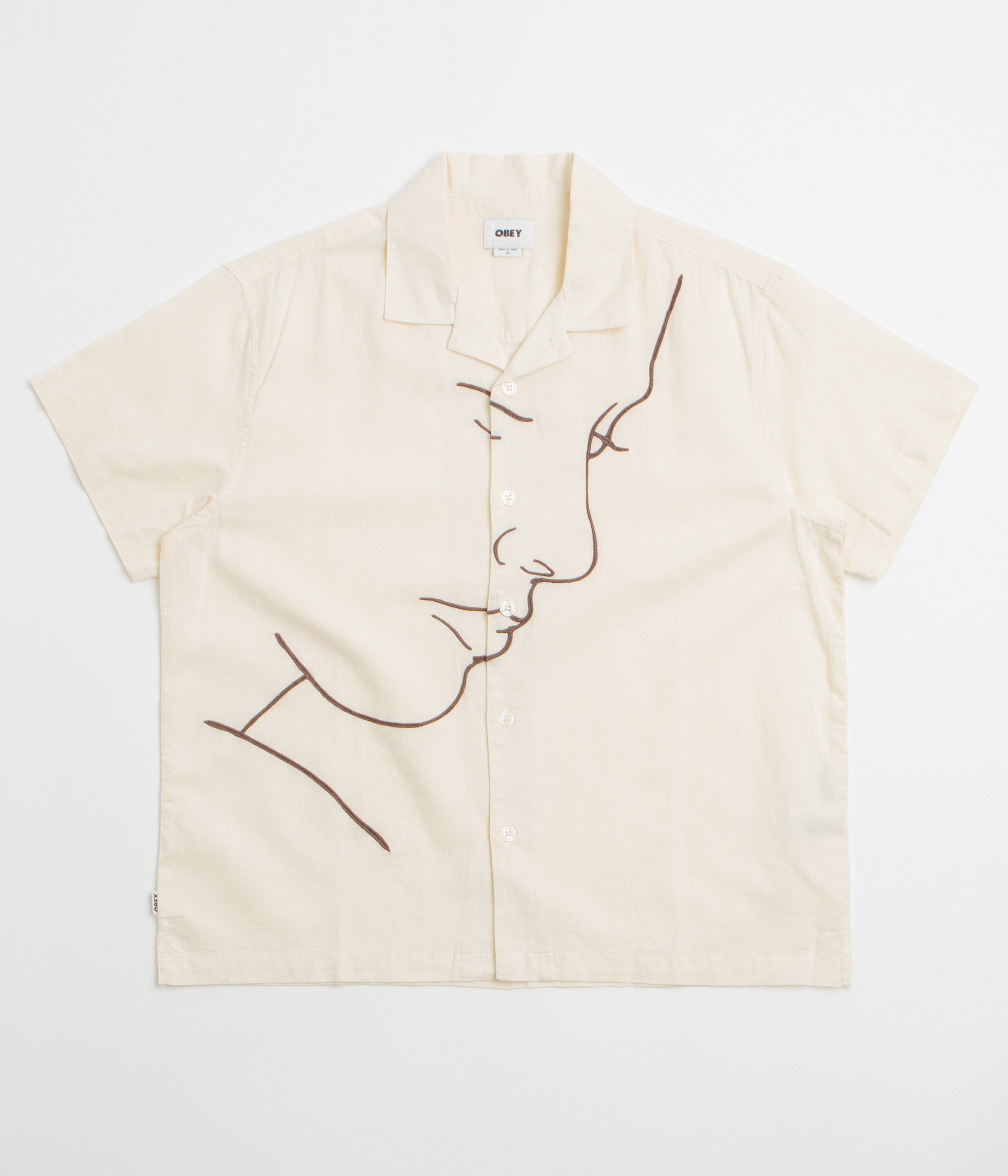 Obey Frances Short Sleeve Shirt in Unbleached Multi