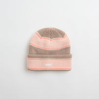 Obey Future Stripe Beanie - Pink Putty thumbnail