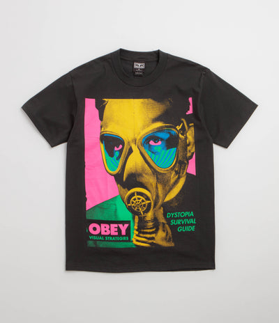 Obey Gas Mask T-Shirt in Vintage Black