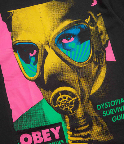 Obey Gas Mask T-Shirt in Vintage Black