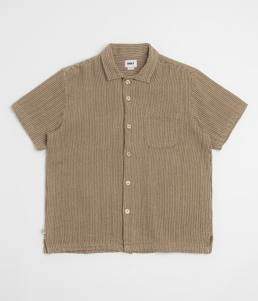 Obey Horace Short Sleeve Shirt in Unbleached Multi