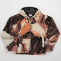 Obey Horses Sherpa Jacket - Brown Multi thumbnail