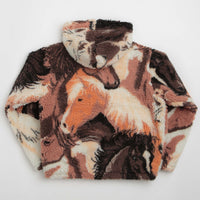 Obey Horses Sherpa Jacket - Brown Multi thumbnail