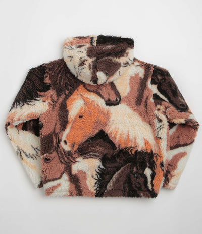 Obey Horses Sherpa Jacket - Brown Multi