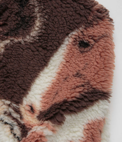 Obey Horses Sherpa Jacket - Brown Multi